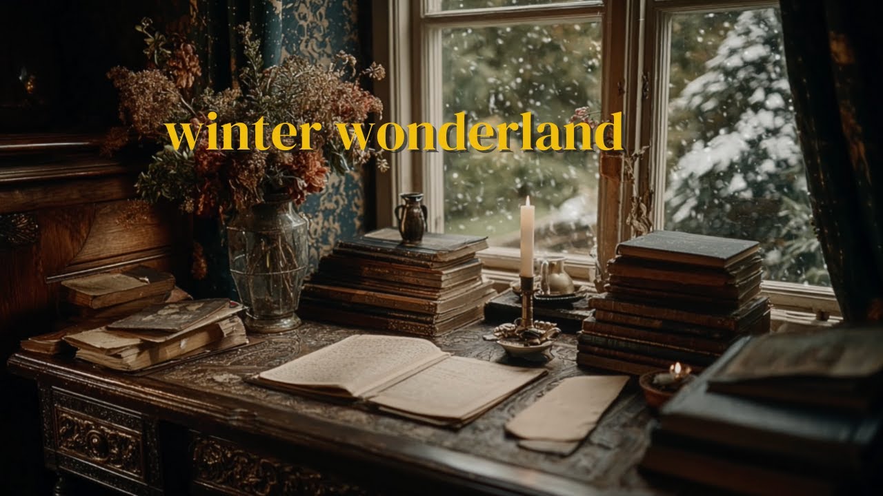 POV: Winter at the Cottage | Snow Ambience | Window View for a Cozy Winter | Piano Music ❄️