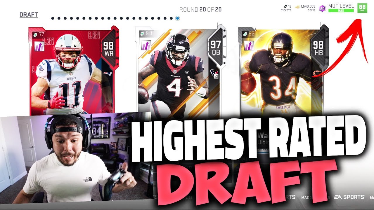 89 DRAFT?! HIGHEST RATED DRAFT - Madden 19 Draft Champions Gameplay