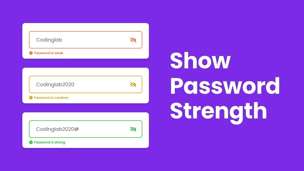 How to Make Password Strength Checker in HTML CSS & JavaScript