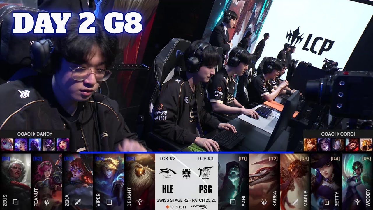 HLE vs PSG | Day 2 LoL Worlds 2025 Swiss Stage | Hanwha Life vs PSG Talon full