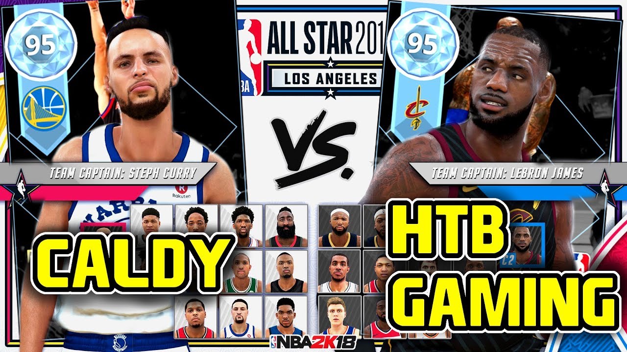 TEAM LEBRON VS TEAM CURRY! CALDY VS HTBGAMING! NBA 2k18 MYTEAM GAMEPLAY!