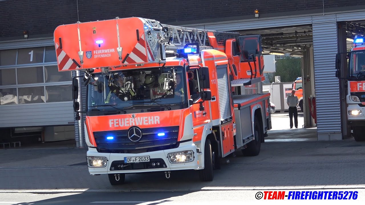 [erste Magirus Smart Control Drehleiter] 2x Löschzug mit neuer DLK Berufsfeuerwehr Offenbach