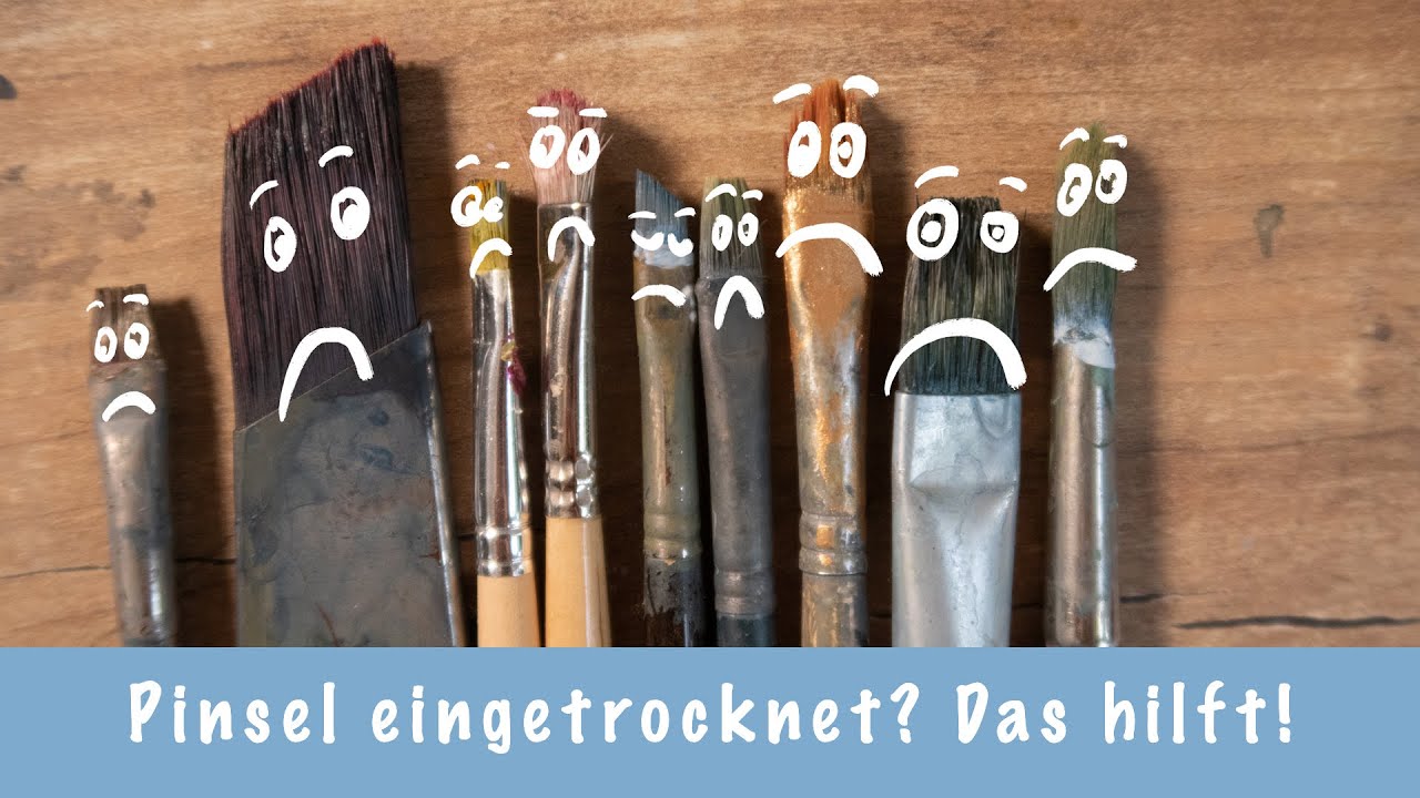 Pinsel eingetrocknet? So kannst du Acryl Pinsel reinigen & ihnen ein neues Leben schenken :-)