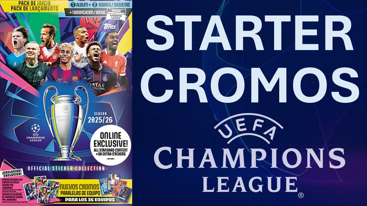 Starter Pack Champions League 2025/26 Caderneta Cromos Topps
