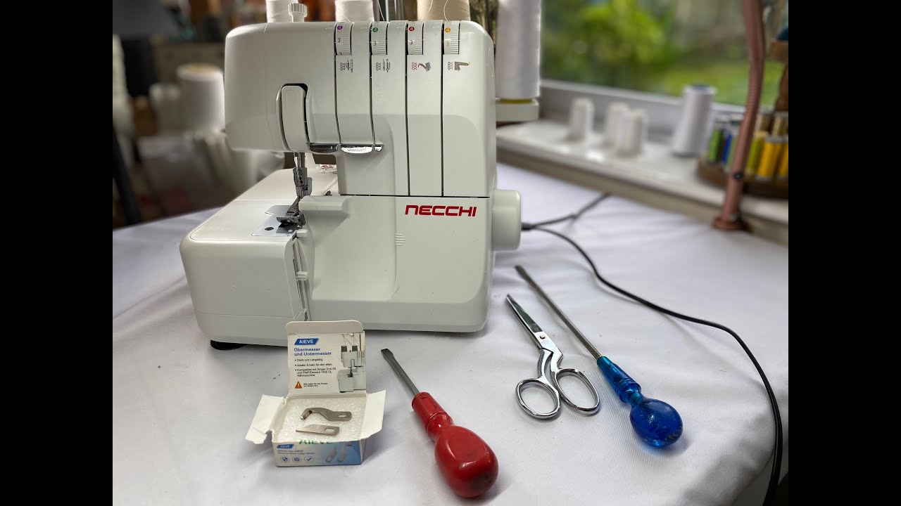 How to Replace Overlocker Knives Necchi OV234 | Abi’s Den ✂️🧵🌸