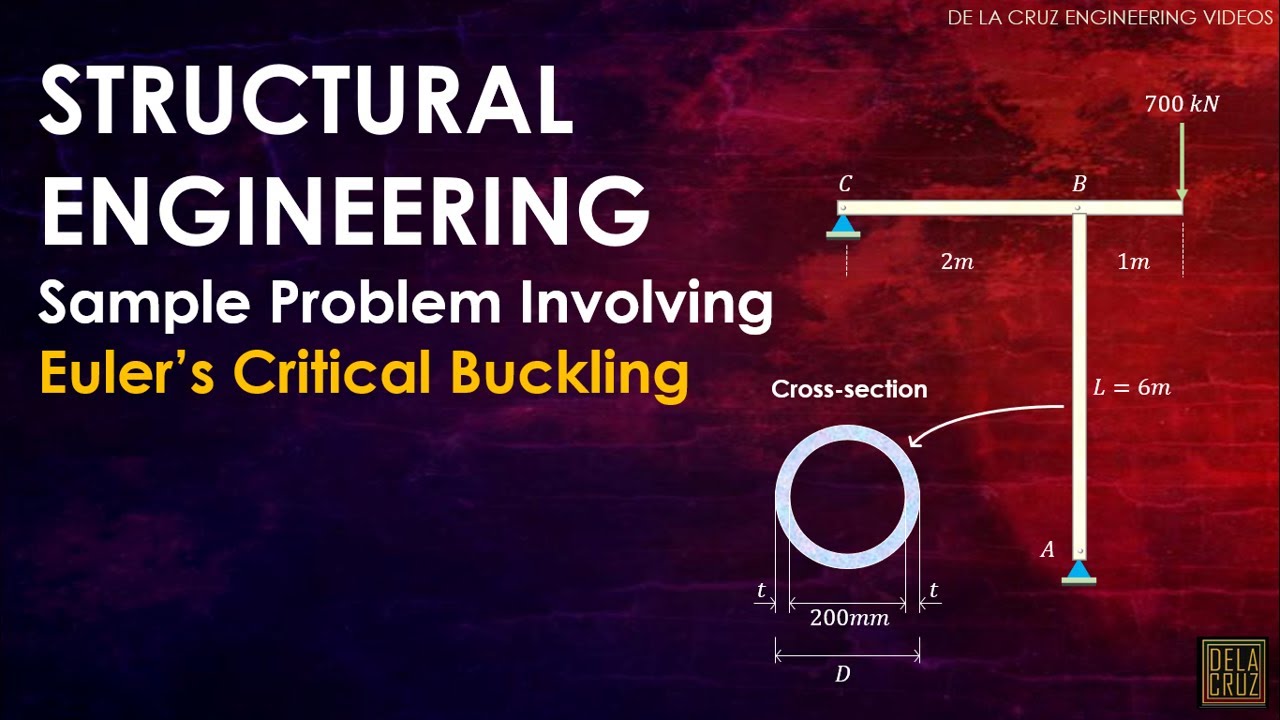 EULER'S CRITICAL BUCKLING Problem SOLVED | STRUCTURAL ENGINEERING | DE LA CRUZ TUTORIALS