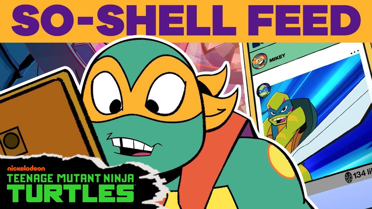 Mikey Checks Out His So-Shell Feed 📱 | Rise of the TMNT | Teenage Mutant Ninja Turtles