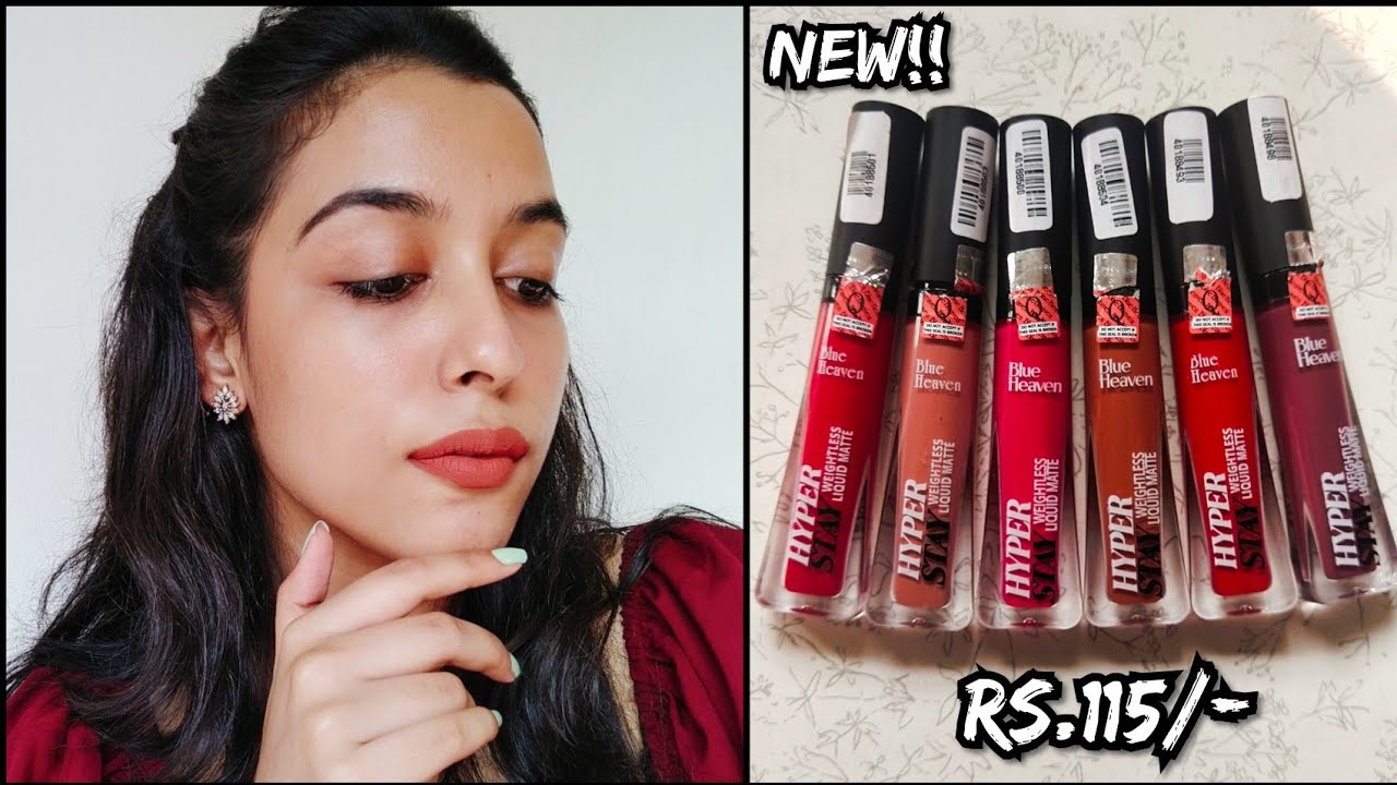 *NEW* BLUE HEAVEN HYPER STAY WEIGHTLESS LIQUID MATTE (QUICK REVIEW + SWATCHES) #reelswatches