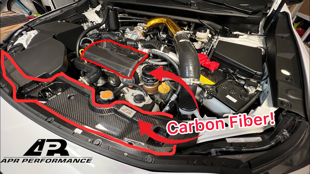 22+ WRX APR Carbon Fiber Cooling Plate & Alternator Cover Install