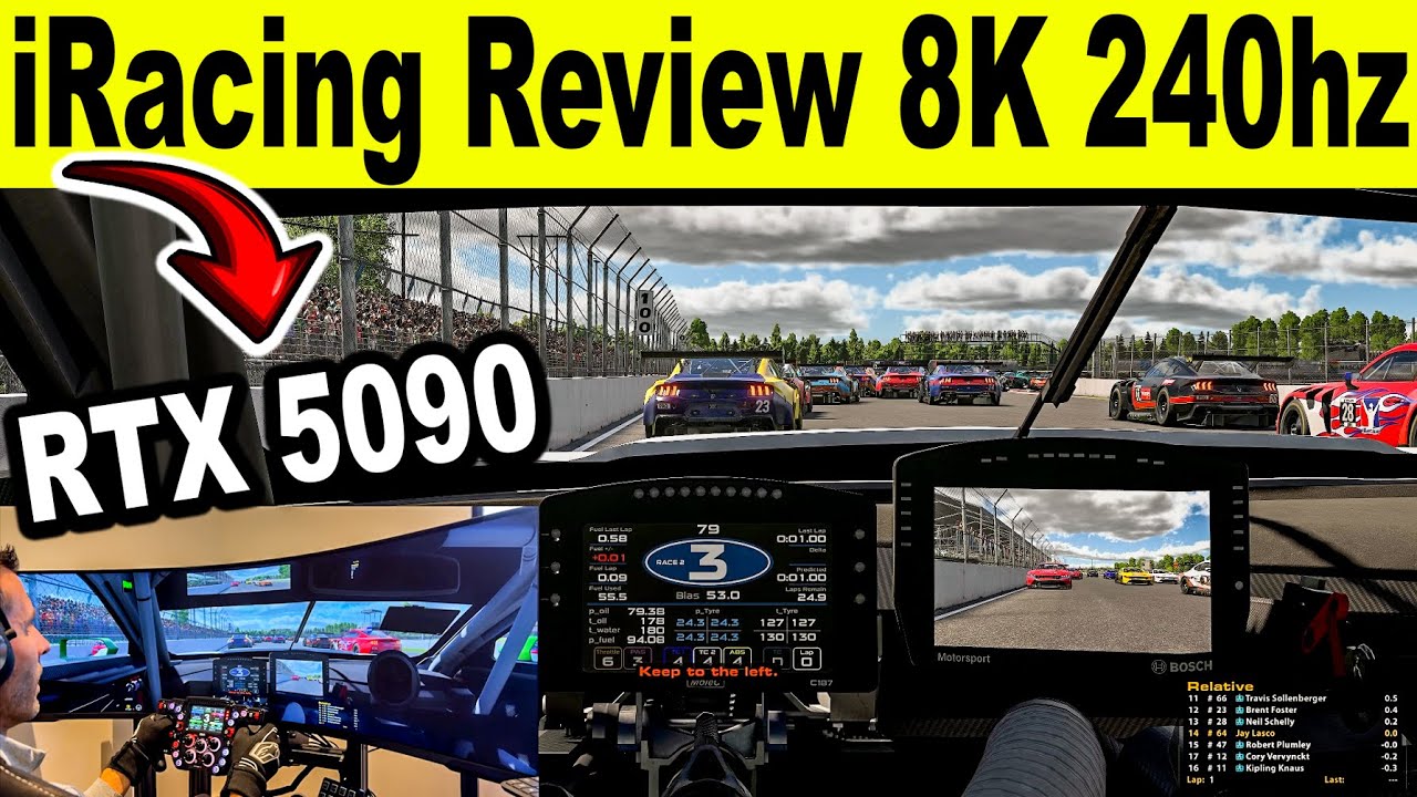 iRacing Review: RTX 5090 & Samsung 57 8K 240hz at Portland International Raceway!