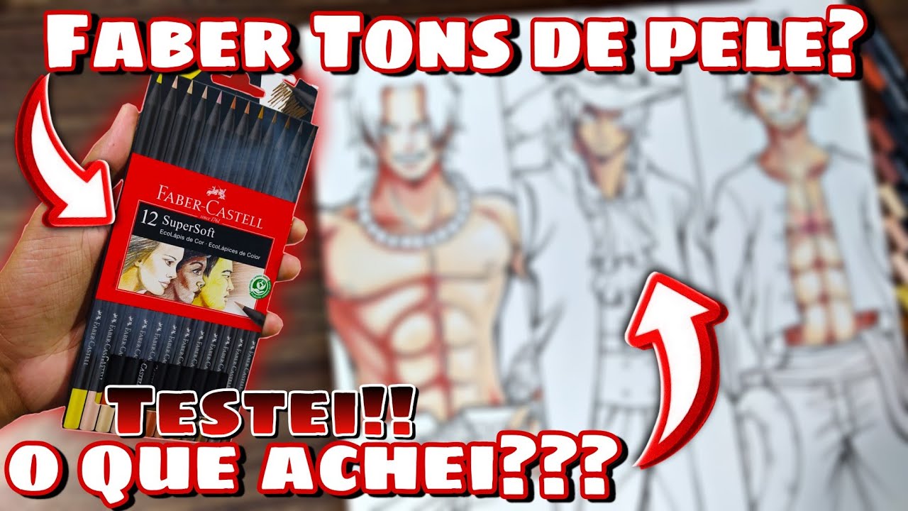 Testei o Faber Castell Tons de pele! Mas será que vale a pena mesmo? Review (Ace Sabo Luffy)