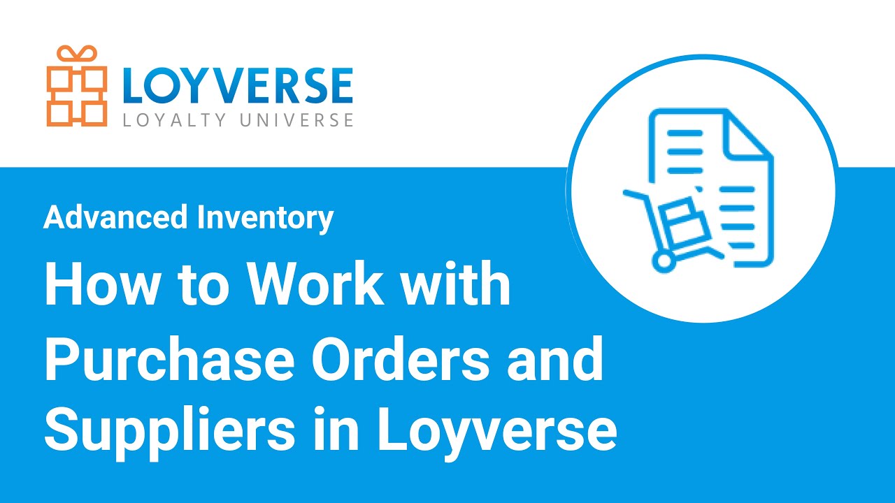 How to Work with Purchase Orders and Suppliers — Loyverse POS