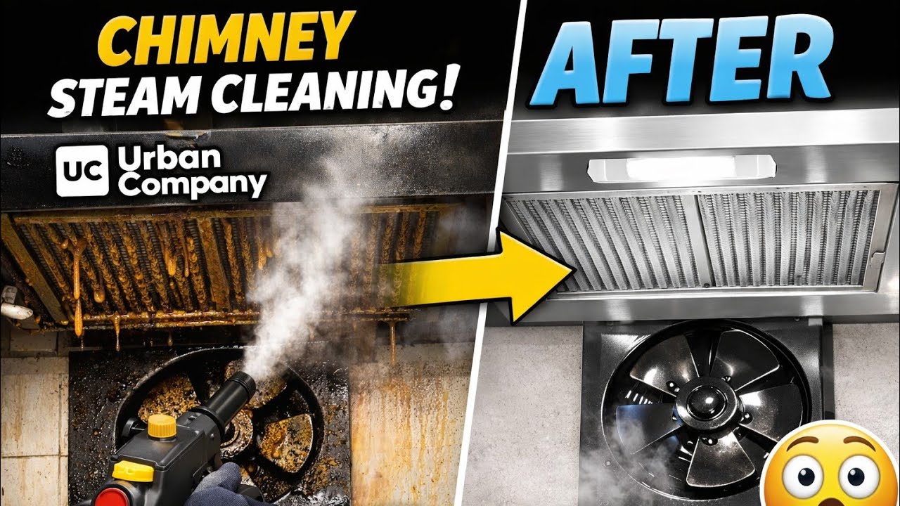 Chimney Steam Machine Deep Cleaning | Urban Company | Before After 😱