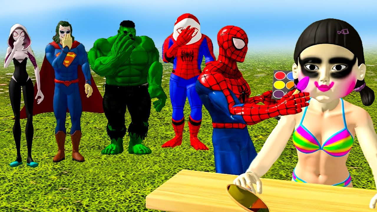 Super Hero 3D vs Squid Game Birthday Gift Beautiful or Faulty Dress & Dressing Room Challenge