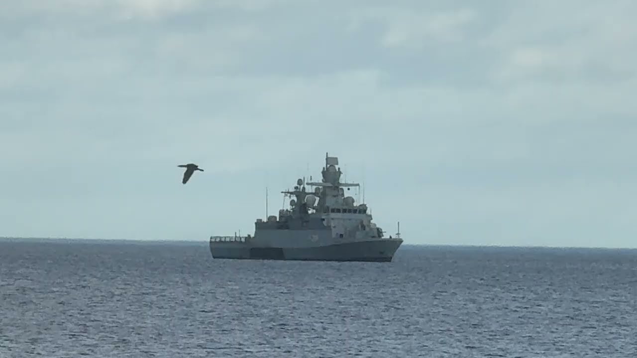 Korvette Emden (F 266) в Kiel Fjord перед Schilksee 27.01.2025