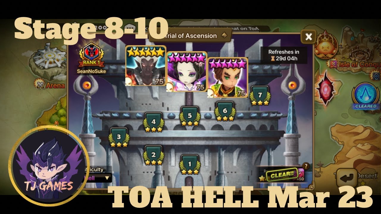 [TOA Hell Mar-2023] Stage 8-10