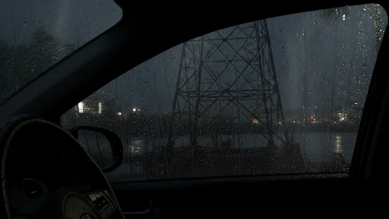 Fall Asleep Instantly 🌙 Cozy Car Ambience 🌧️ Heavy Rain & Thunder for Deep Sleep Relief
