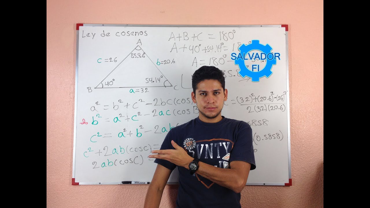 Ley de Cosenos, Encontrar Ángulos y Lado Restante