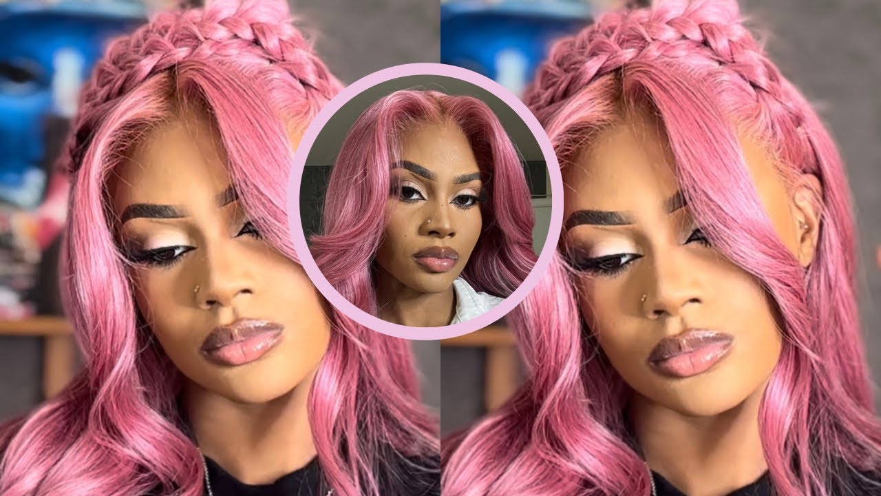 Watch me make Outre’s LORENA pink synthetic wig look natural GIVING SCALP 💖‼️ for $42 | +plucking |