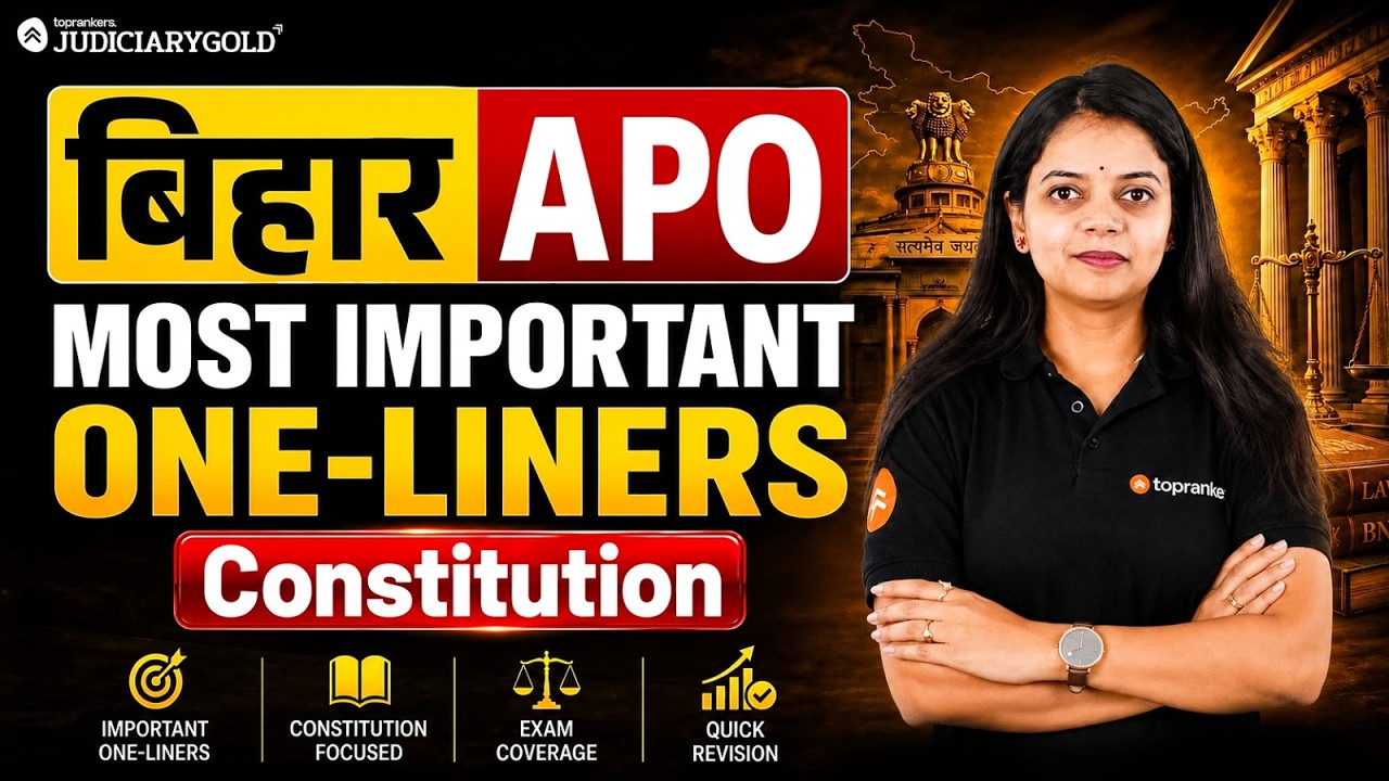 Bihar APO 2026 | Most Important One Liners | Constitution