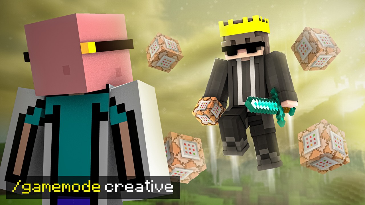 Secretly Using CREATIVE MODE In Minecraft SMP..!