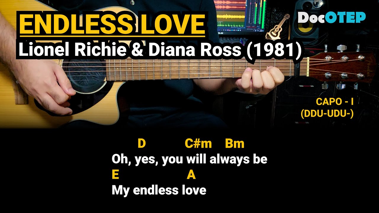 Endless Love - Lionel Richie & Diana Ross (1981) Easy Guitar Chords Tutorial with Lyrics