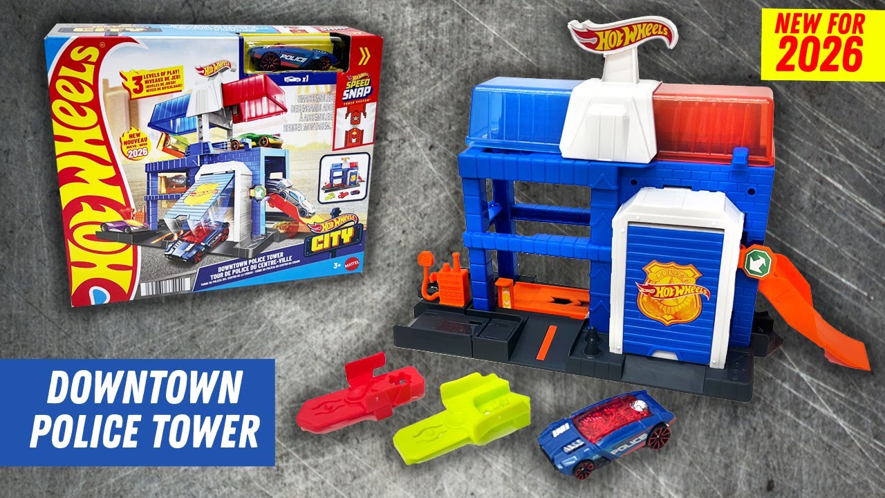 Игровой набор Hot Wheels «Полицейская вышка в центре города» 2026 года — распаковка, сборка и обзор