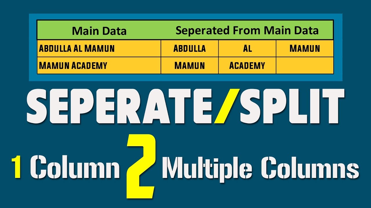 Text to Columns: How to Split text into different columns || Separate Data to Multiple Columns