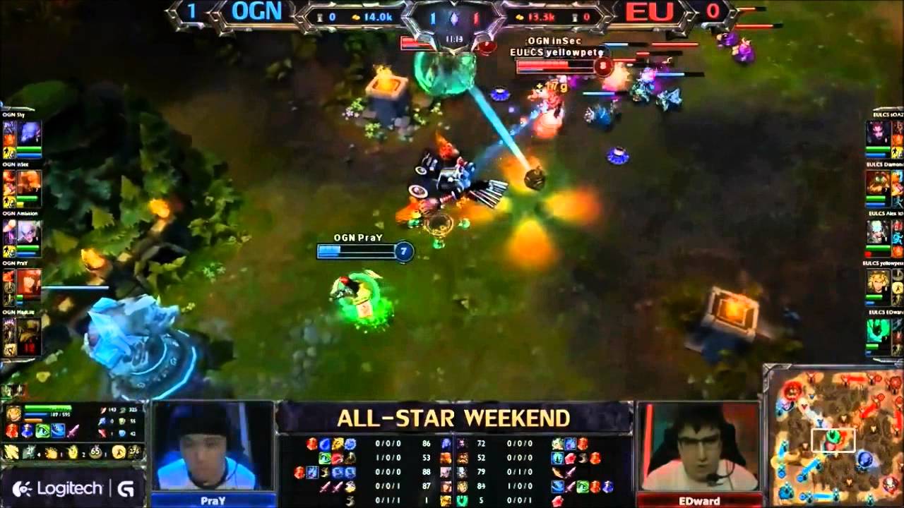 OGN Korea vs EU - inSec turns the fight around as Lee Sin I League of Legends All-Star