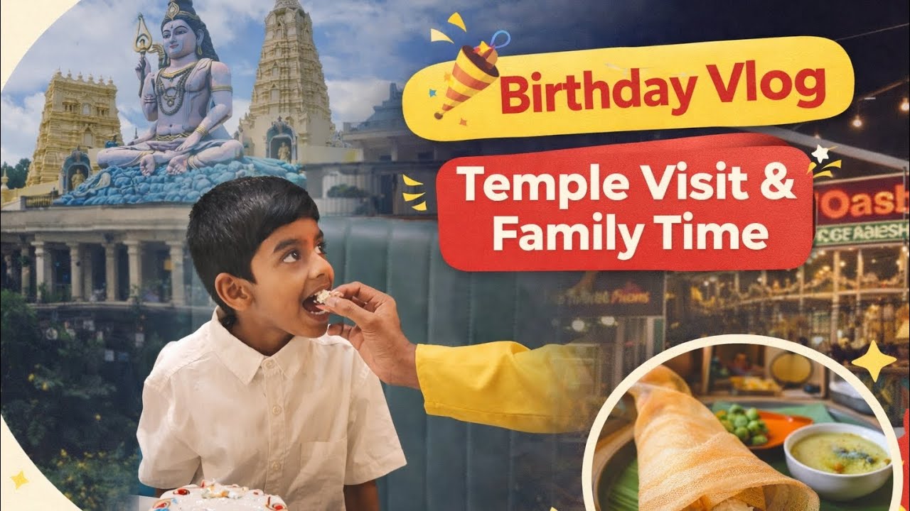 “Birthday Blessings for Aaditya 🎂🙏 | Temple Visit & Family Dinner Vlog”