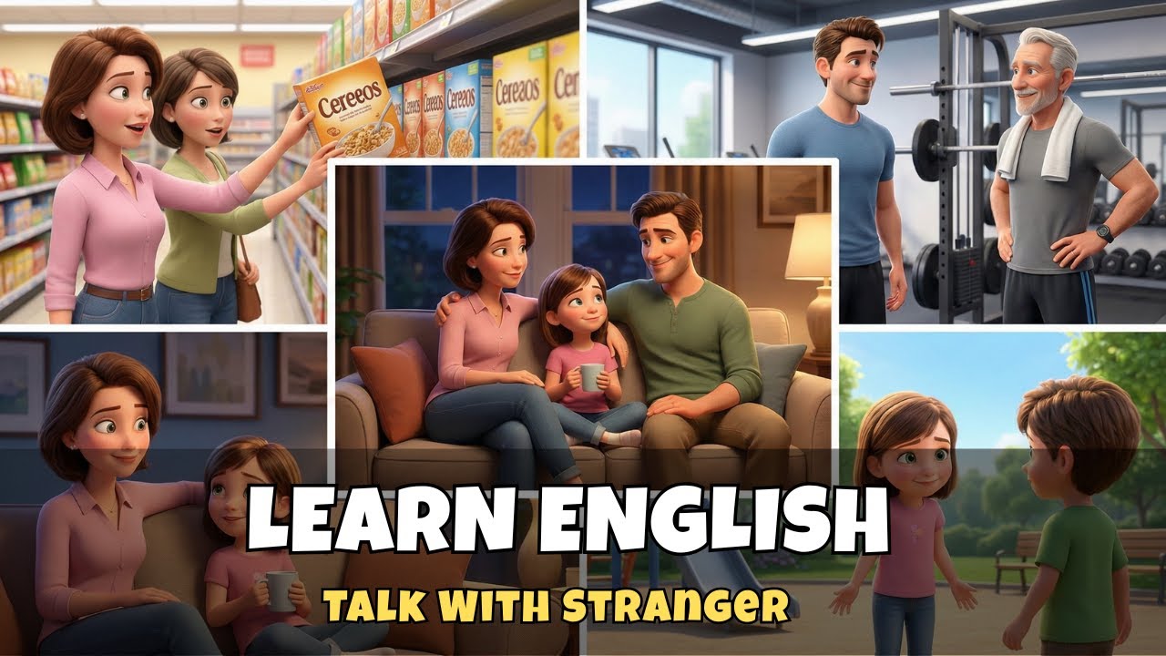 Talking to Strangers in Real Life - Natural English Conversations Practice ( A1 B2 )