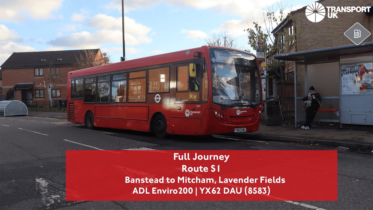 Full Journey | Route S1 to Mitcham, Lavender Fields | Transport UK | ADL Enviro200 | 8583 (YX62 DAU)