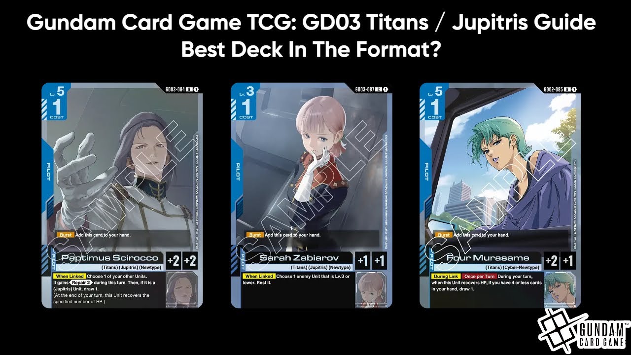Gundam Card Game TCG: GD03 Titans Jupitris Guide