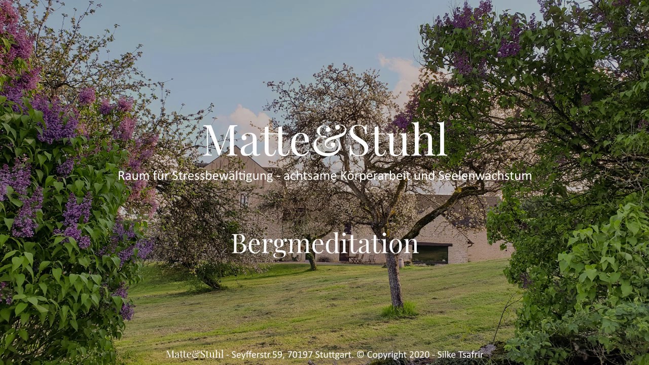 Bergmeditation - Matte&Stuhl