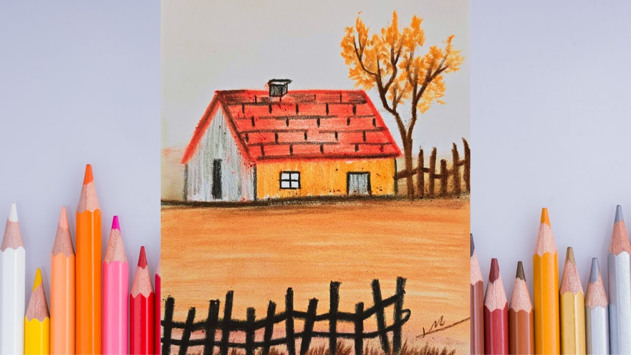 How to Draw a Cozy Autumn House (Step by Step)