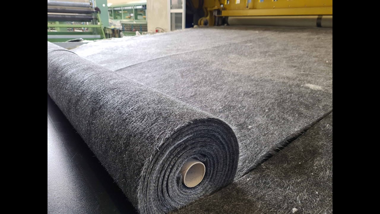 TECHNOplants non-woven needle punching line testing Glass fiber + PP