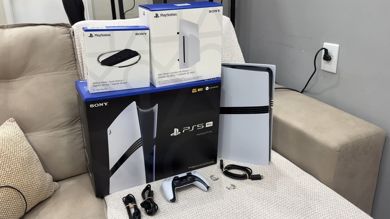 PLAYSTATION 5 PRO: LIGANDO PELA PRIMEIRA VEZ, EQUIPANDO COM LEITOR E INSTALANDO A BASE!