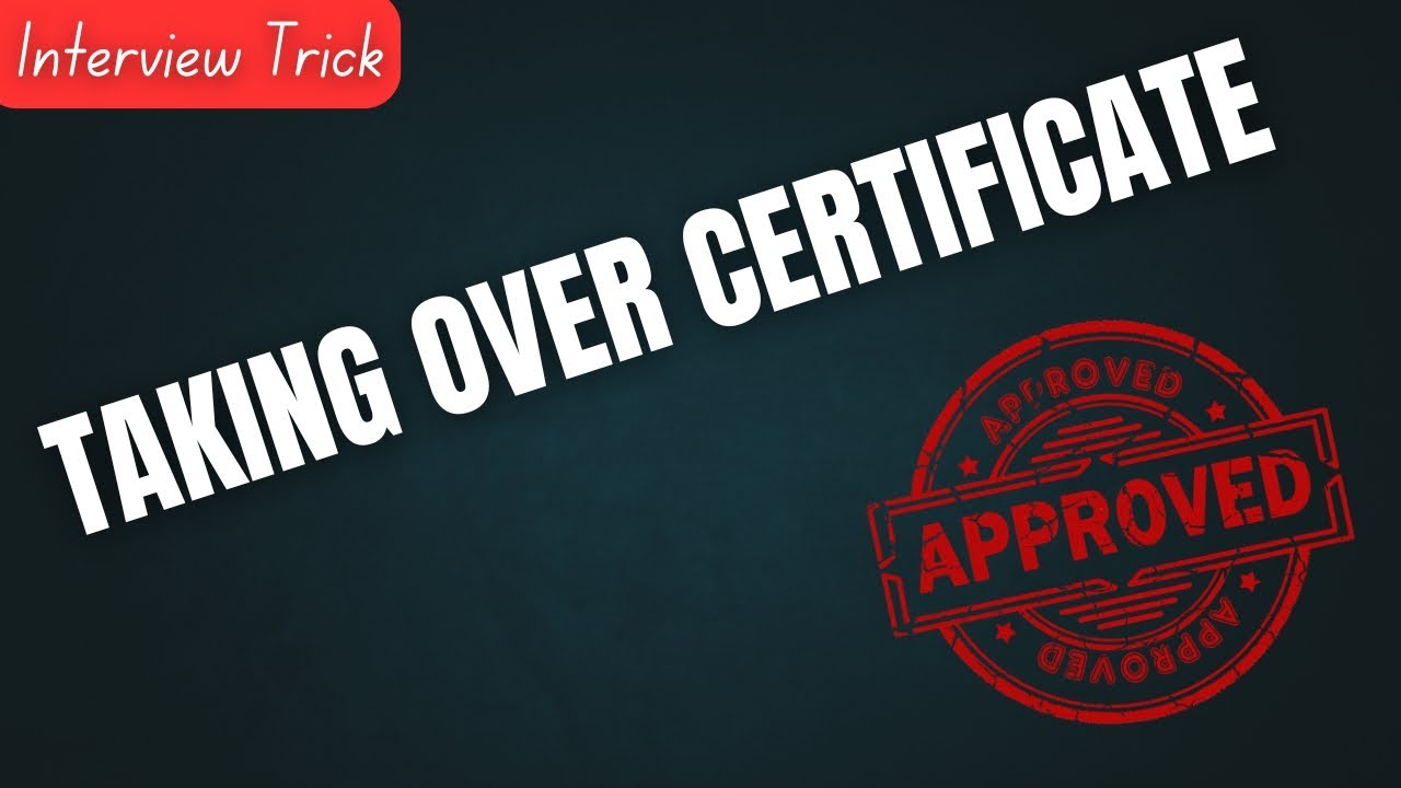 Taking Over Certificate Detail Explanation #qsclub #quantitysurveying