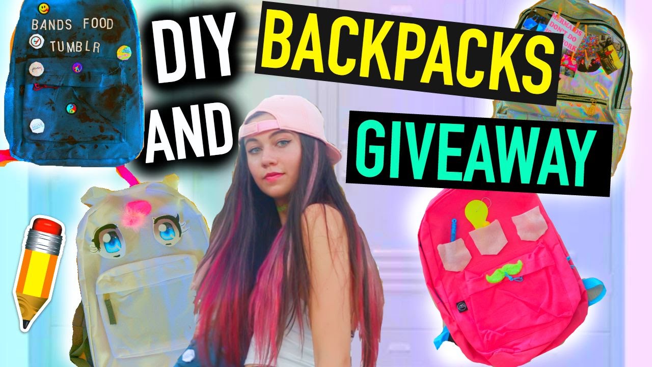 DIY Back to School Backpacks + GIVEAWAY! Fandom, Bands, and More 2015!