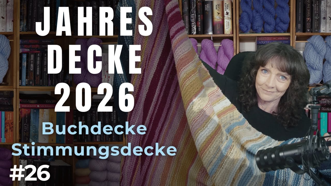 🖤 Jahresdecke 2026 - 365 Reihen Leben stricken
