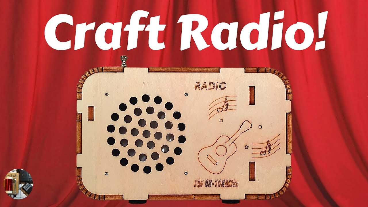 ICStation Woodcraft DIY Portable FM Radio Kit
