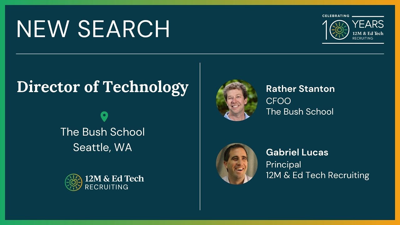 New Search - Interview with the Chief Finance and Operations Officer at The Bush School