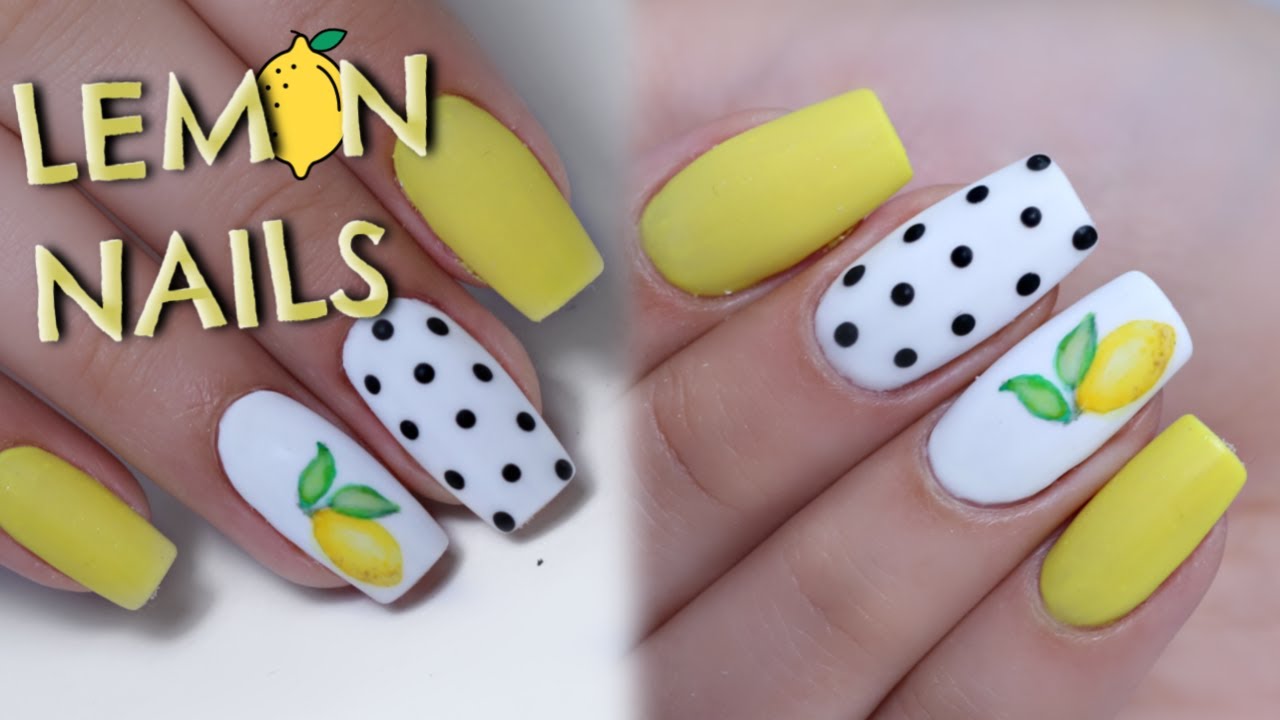 CUTE LEMON NAILS - GEL