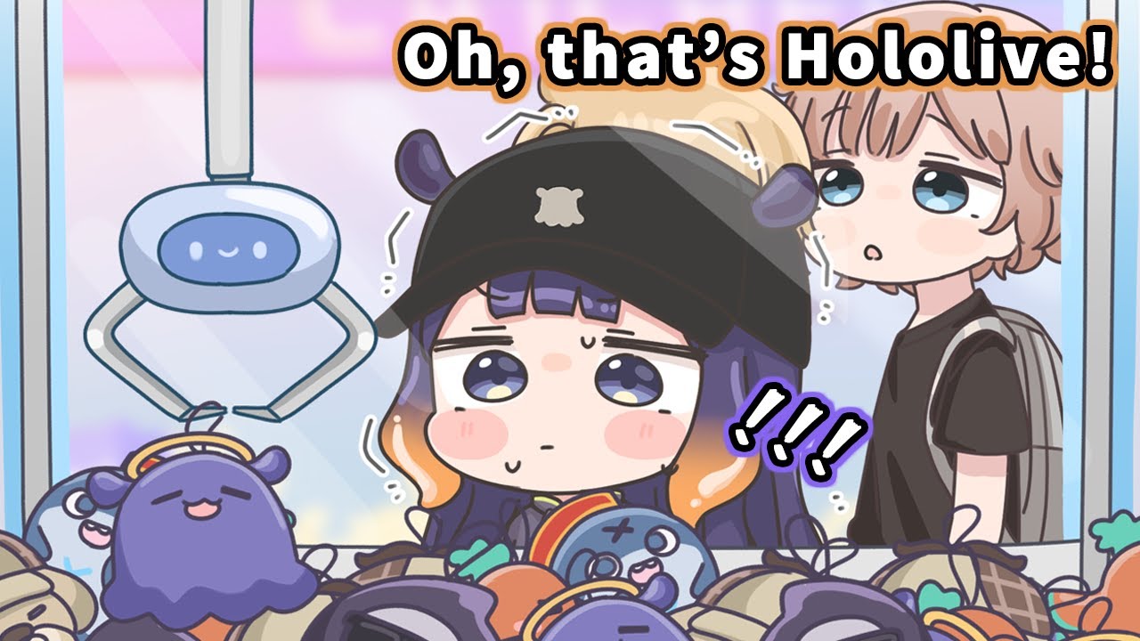 Ina almost got found out by a random foreigner at arcade center[Animated Hololive/Eng sub]