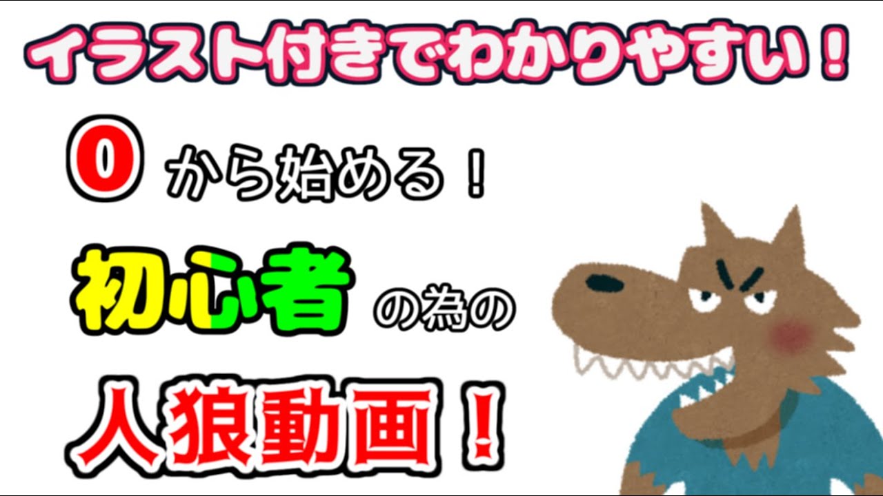 【人狼ゲーム】を始めたい初心者の方へ、ルールや用語を紹介する動画