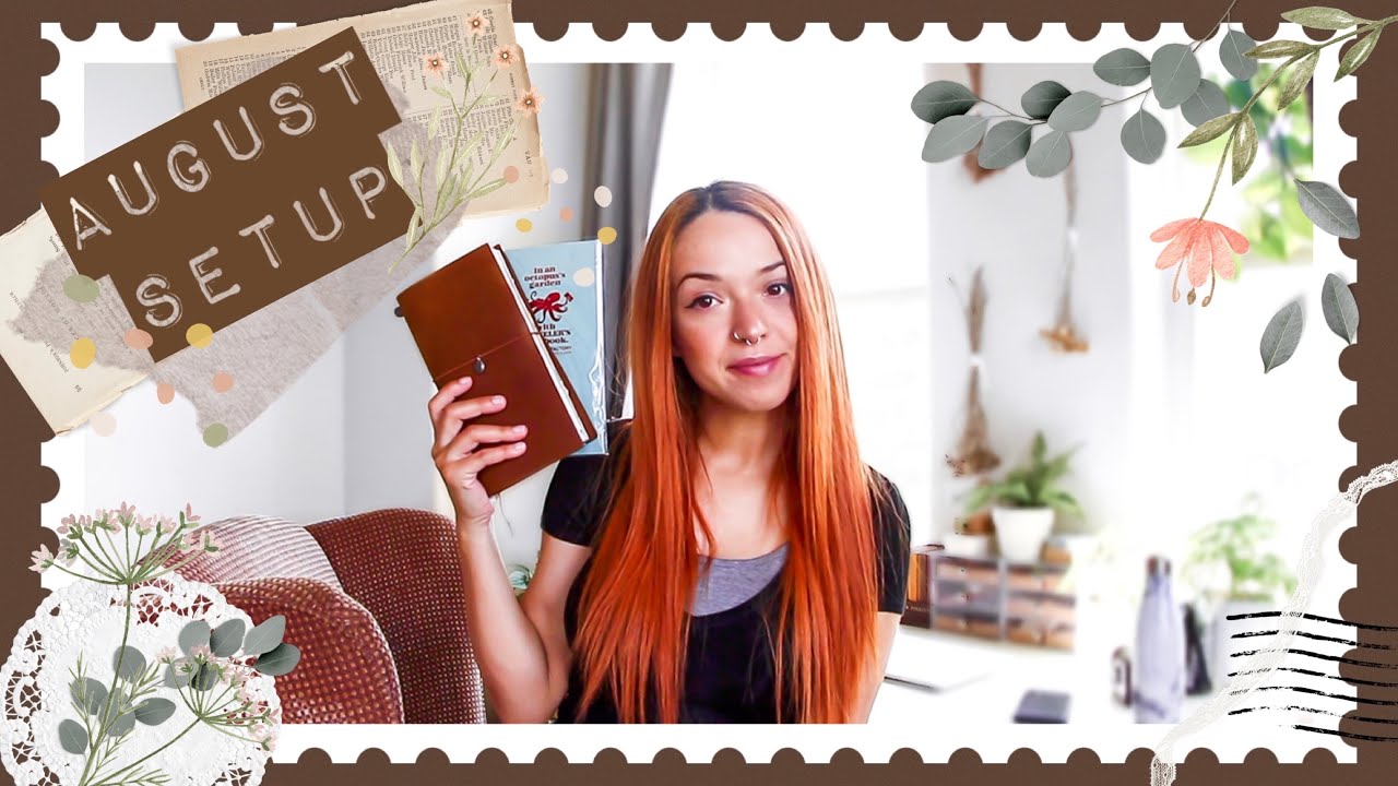 TRAVELER'S NOTEBOOK SETUP AUGUST 2020 | Decorating my journal cover + Planner bullet journal setup