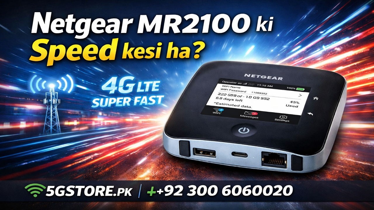 Netgear MR2100 ki speed kesi ha ? LTE+ CAT20 Router || Full Review || 5gstore.pk