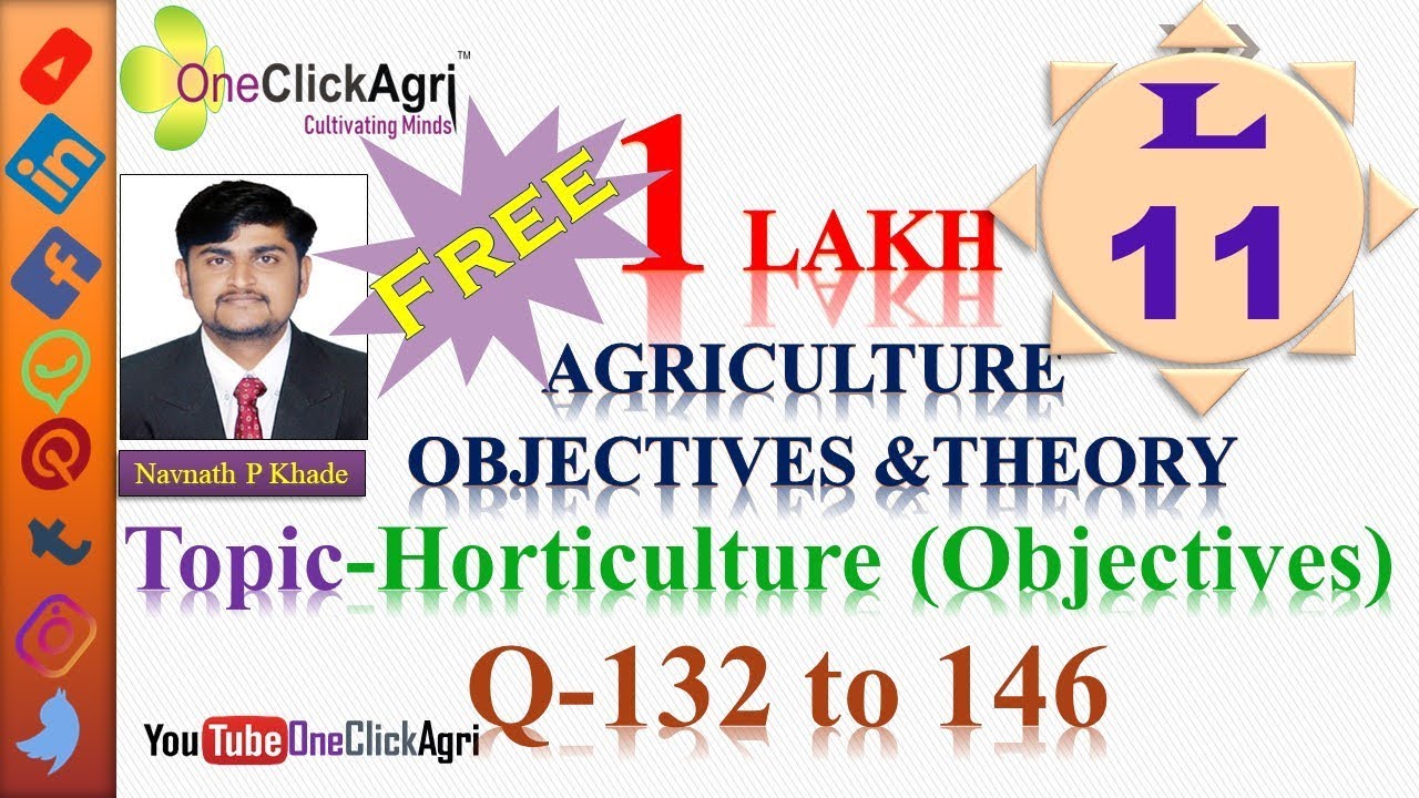 Horticulture Objectives / UPSC/ Agril. MPSC/ IBPS AO/SO/Clerk/ DRDO