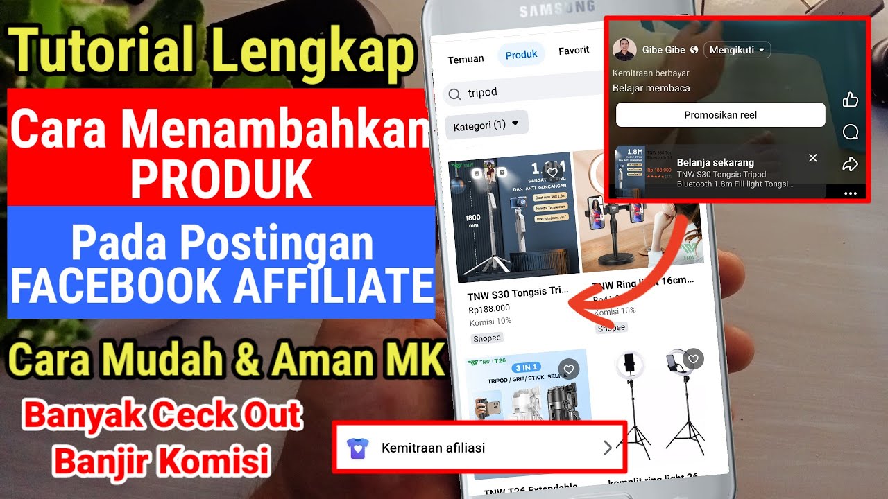 CARA MENAMBAHKAN PRODUK KEMITRAAN AFFILIASI FACEBOOK, KEMITRAAN AFILIASI FACEBOOK, FB AFFILIATE