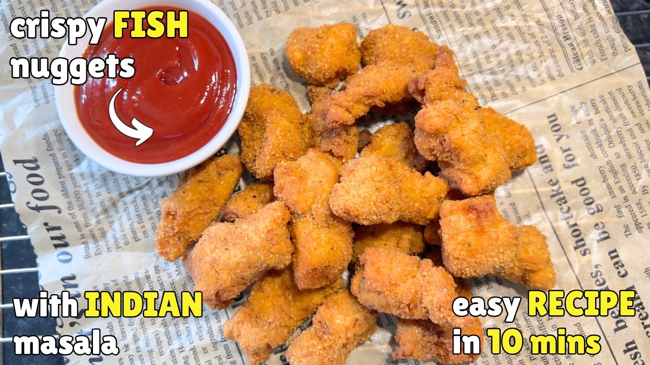CRISPY FISH NUGGETS RECIPE | How to make crispy fish nuggets at home | Vibha's Kitchen
